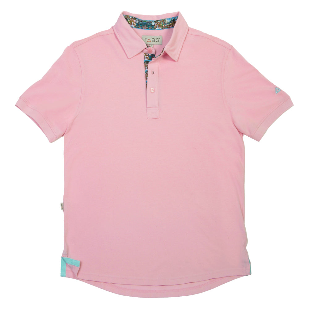 Men's Performance Polo - Bermuda Pink