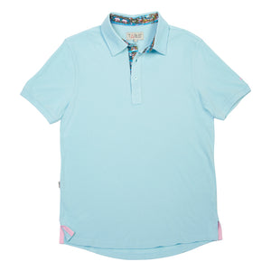 Men's Cotton Polo - Blue Bird Egg