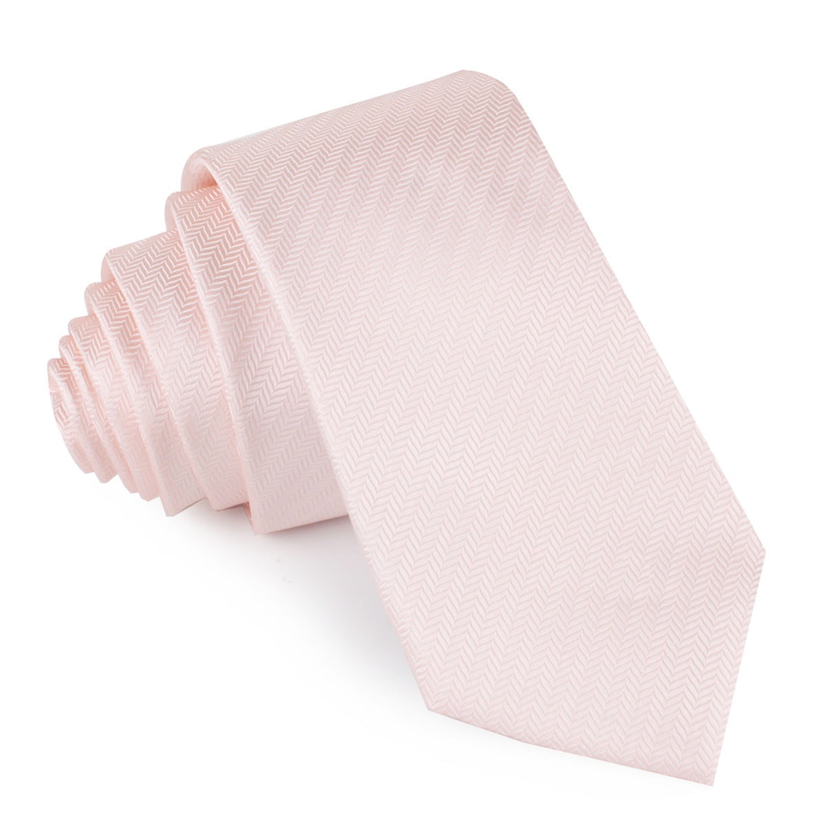 OTAA Tie - Blush Pink Herringbone