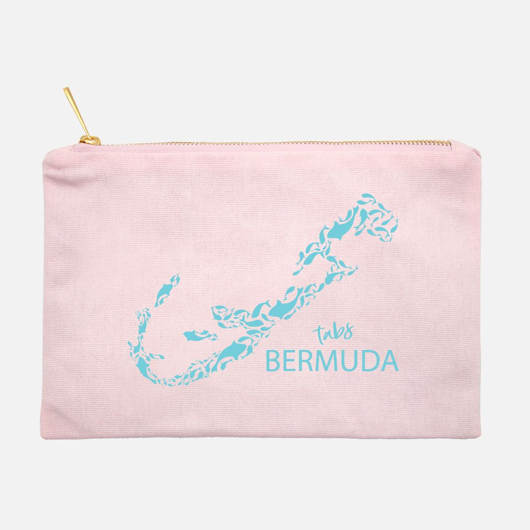 TABS Canvas Clutch Map - Pink