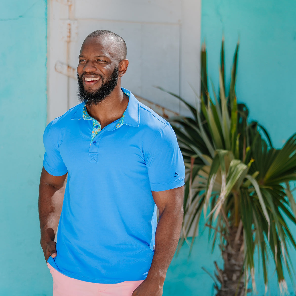 Men's Performance Polo - Atlantic Blue