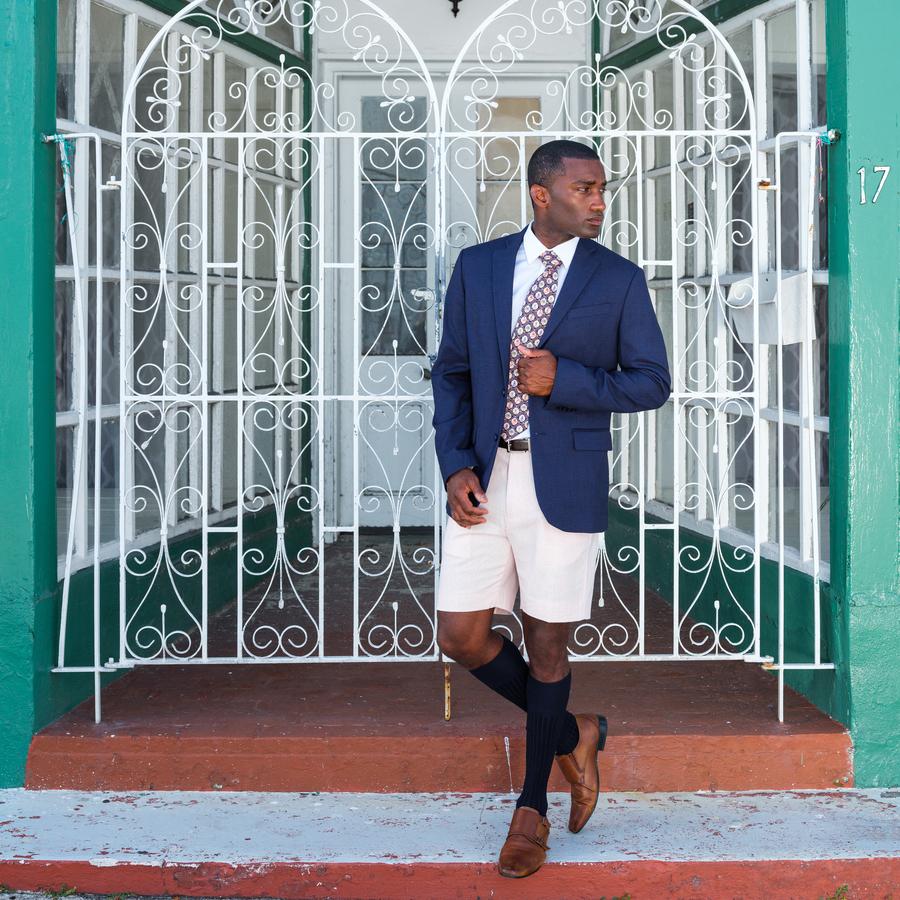 bermuda dress shorts men CODE-ZERO Shorts Men Classic White L