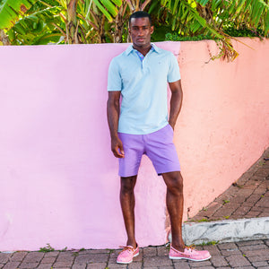 Pink shirt blue shorts cheap