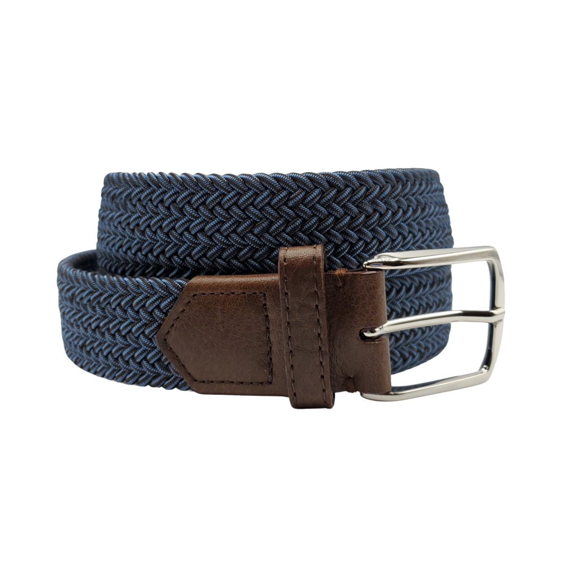 F. H. Wadsworth Elastic Stretch Belt - Brown & Blue