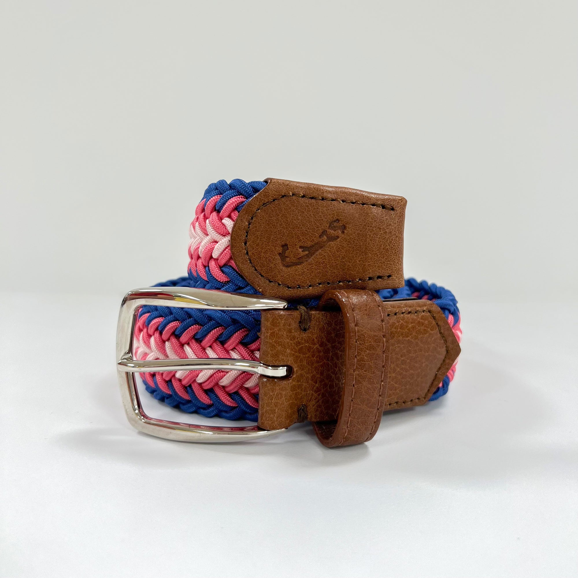 F. H. Wadsworth Elastic Stretch Belt - Pink & Blue