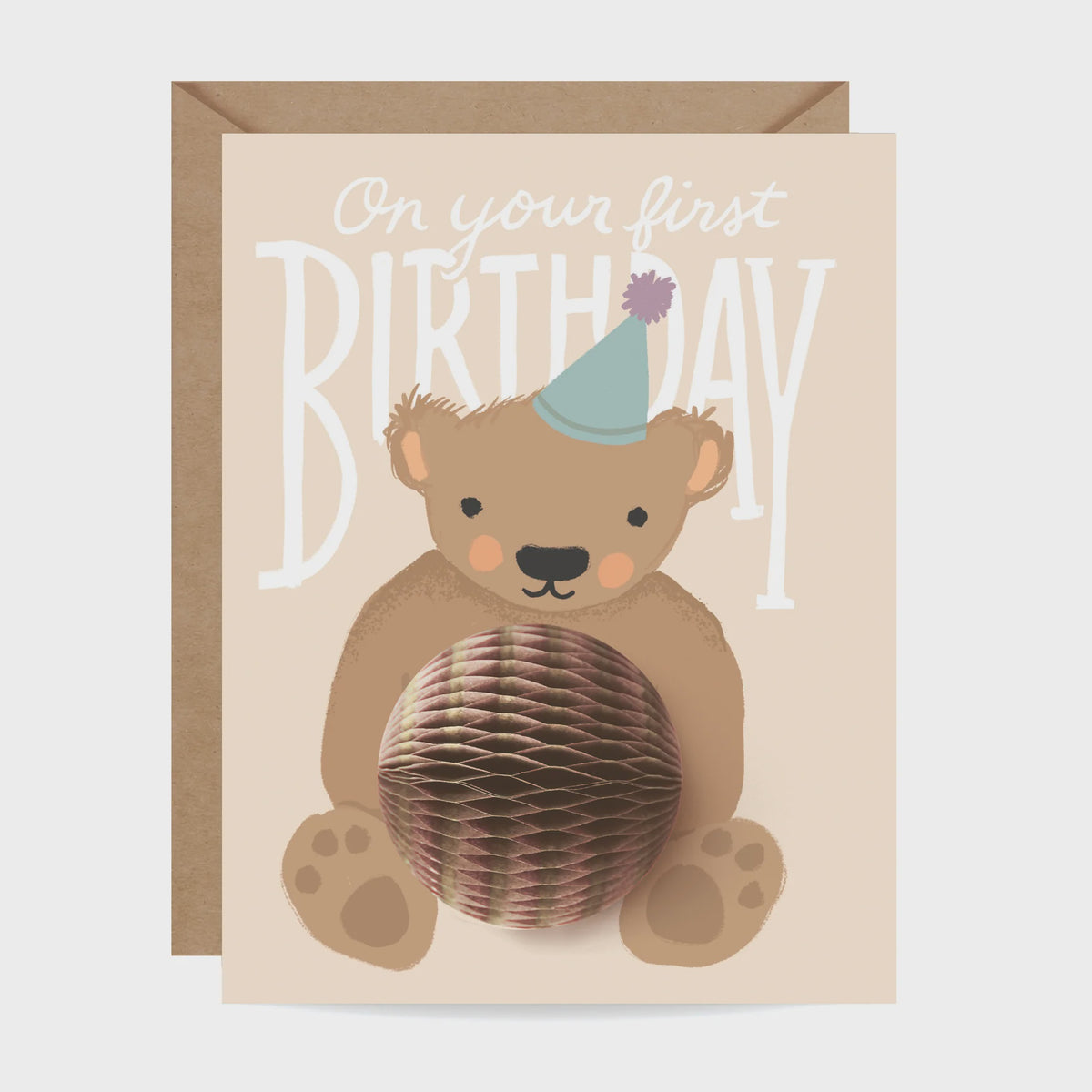 Inklings Paperie Card - 1st Birthday Bear Pop-Up