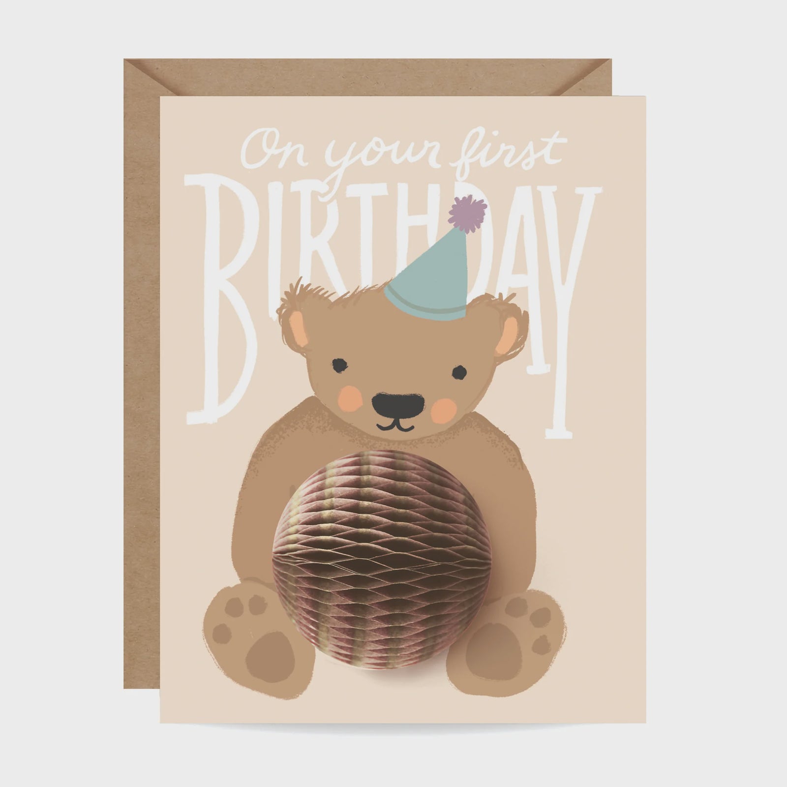 Inklings Paperie Card - 1st Birthday Bear Pop-Up