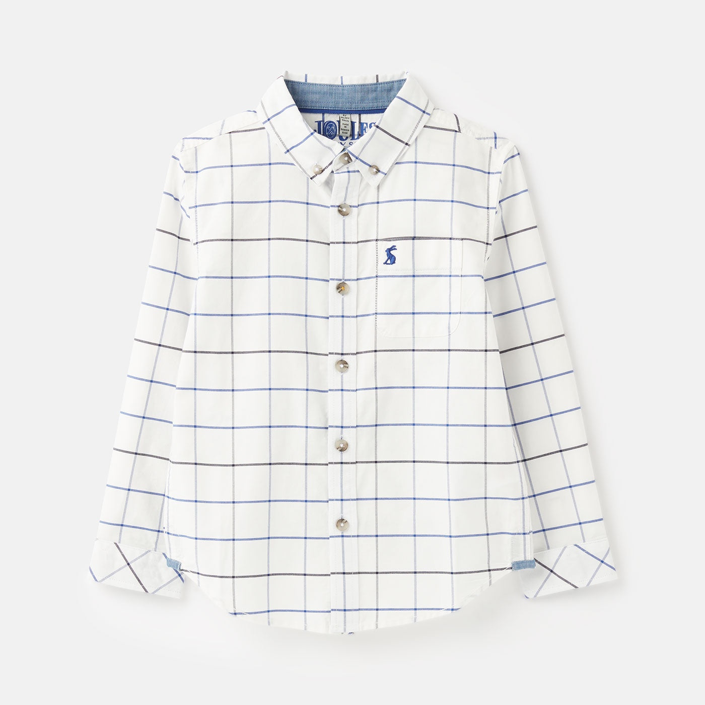 Joules Kids' Welford Shirt - White Check