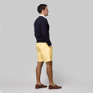 TABS Mens Kiskadee Yellow cotton linen Bermuda shorts