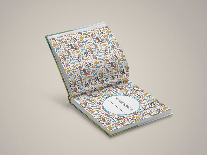 Little Blue ducky inside cover