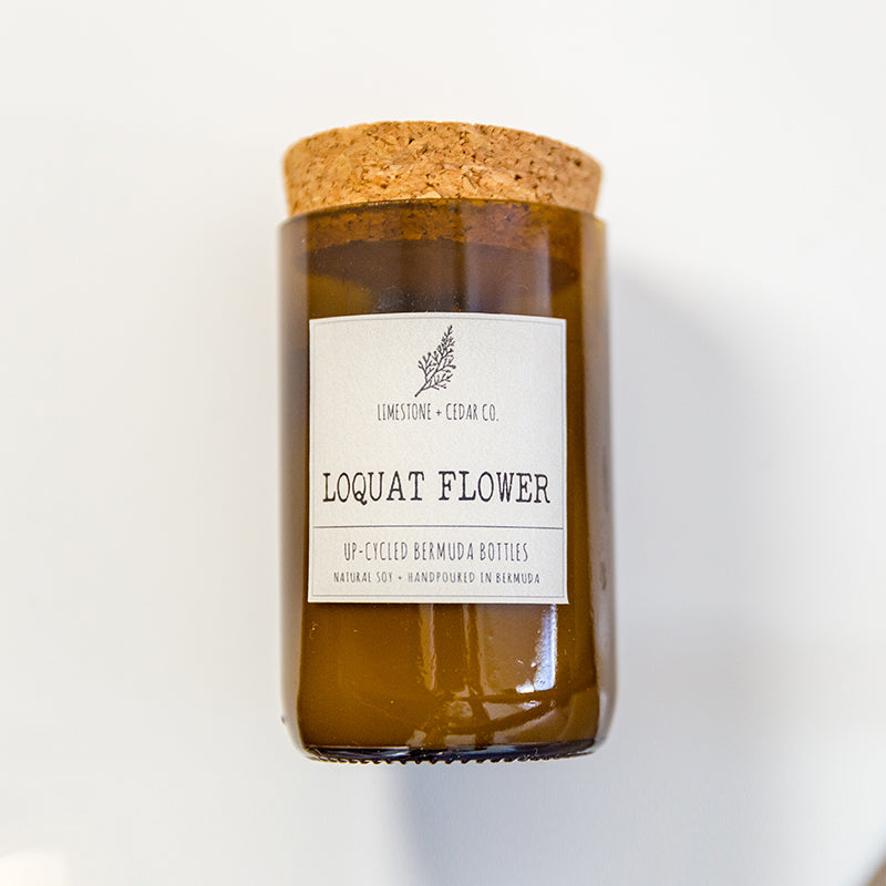 Limestone & Cedar Candle - Loquat Flower