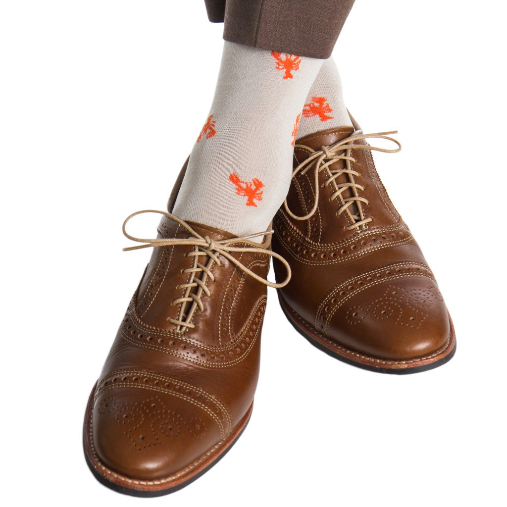 Dapper Classics Socks - Tan Lobster