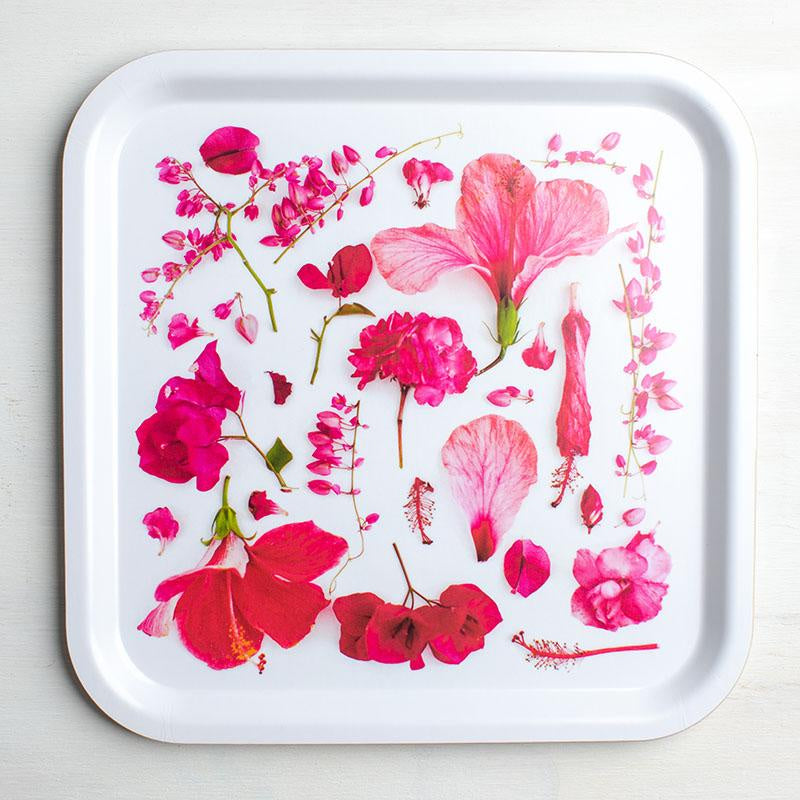 Mermade Square Botanical Tray - Pink