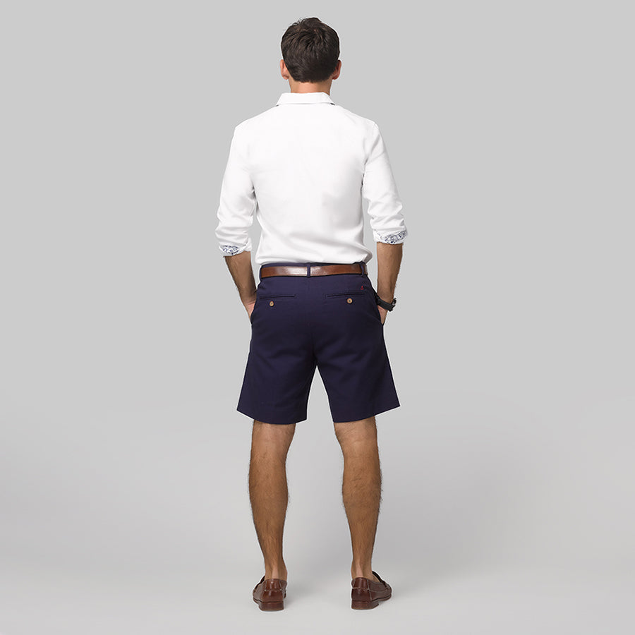 TABS Mens North Rock Navy cotton Bermuda shorts