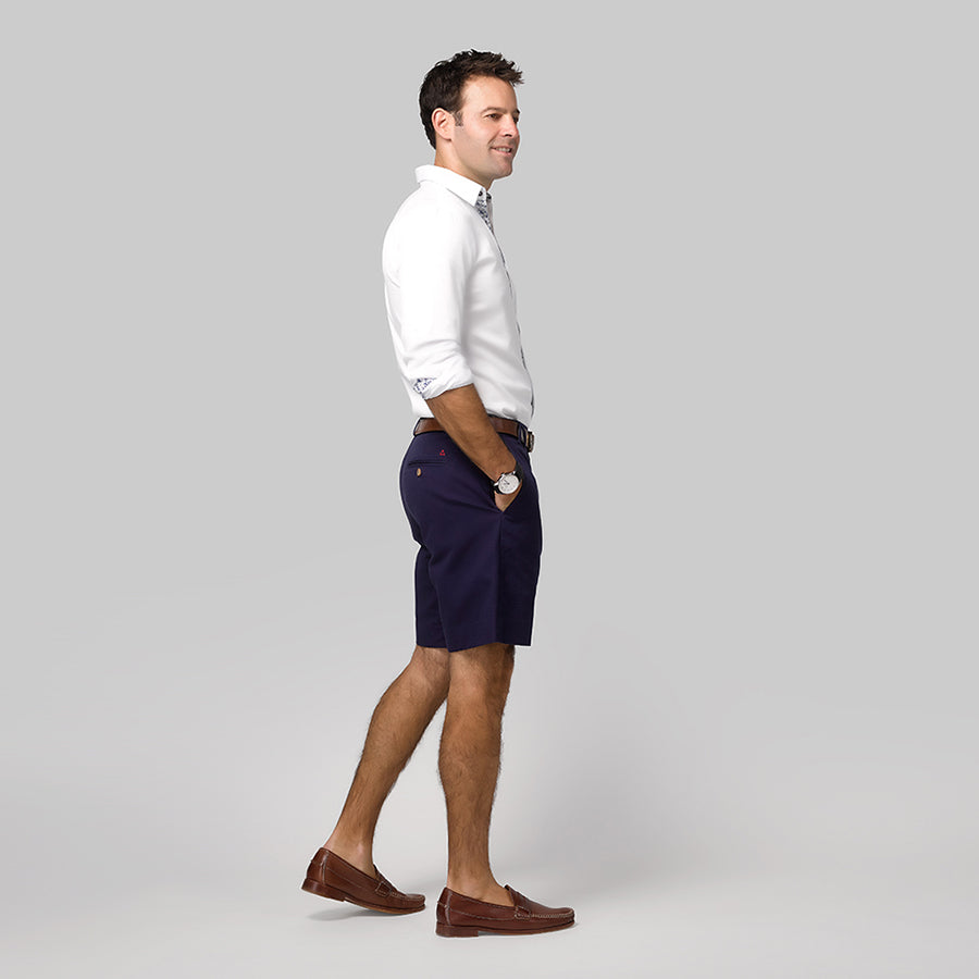 TABS Mens North Rock Navy cotton Bermuda shorts