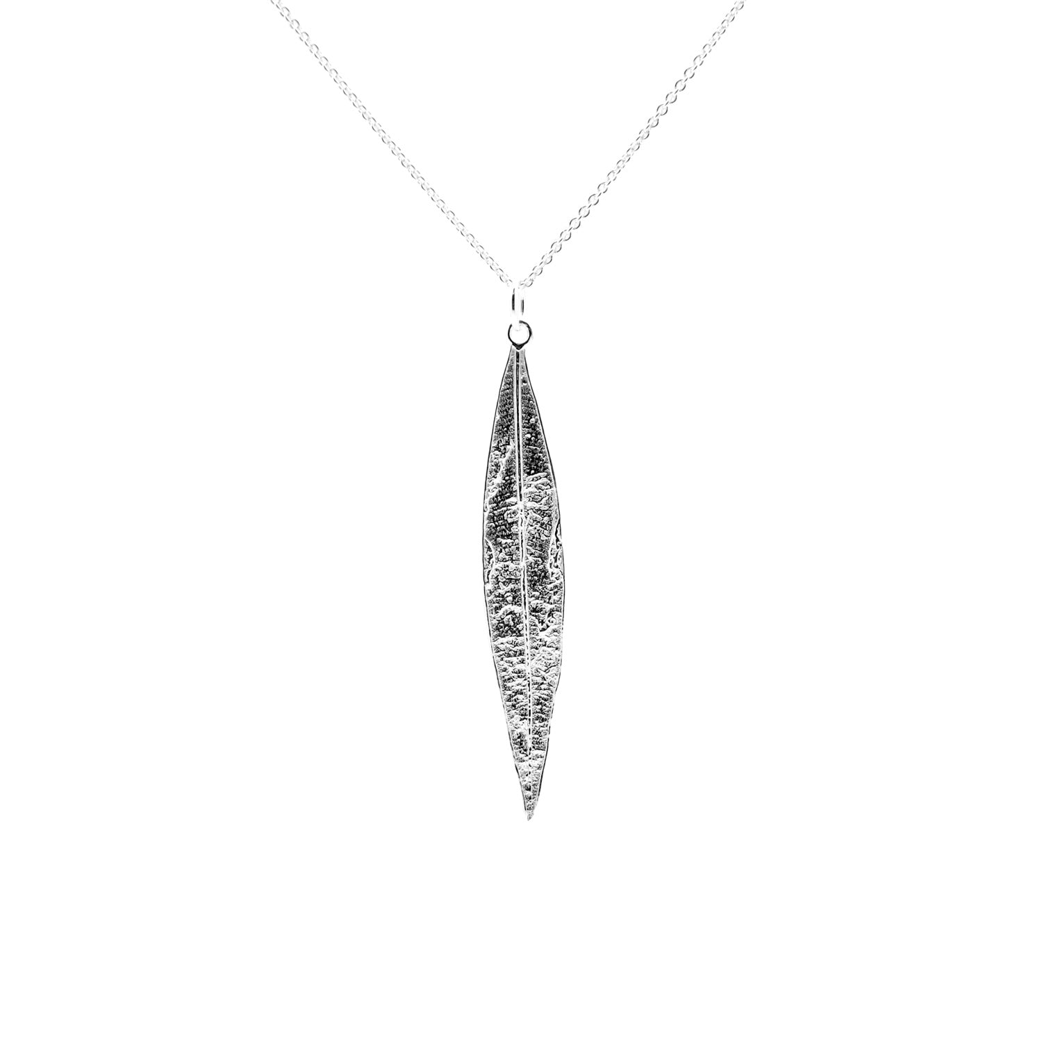 Airy Heights Design sterling silver oleander leaf pendant