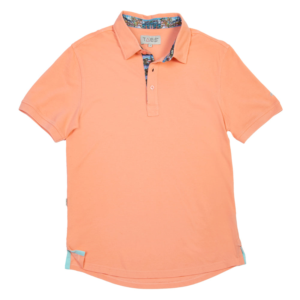 Men's Cotton Polo - Bermuda Peach