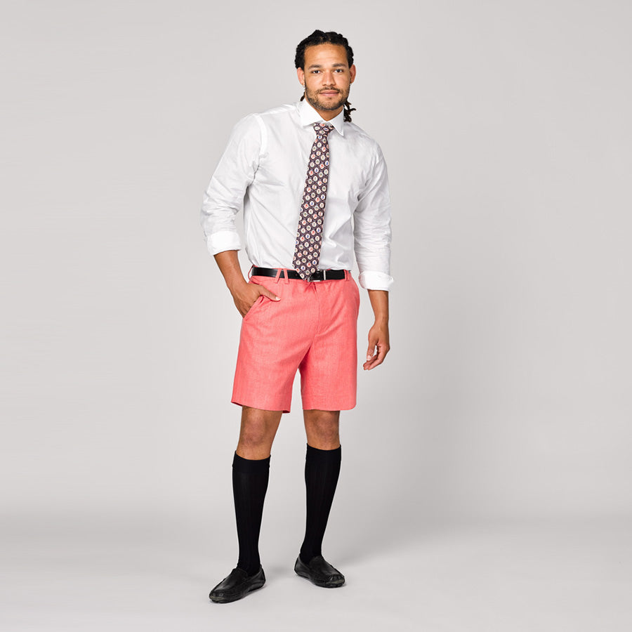 Men s Formal Bermudas Red Coral TABS