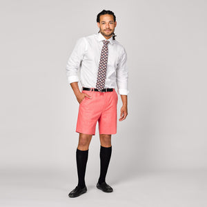 TABS Mens Red Coral cotton linen Bermuda shorts