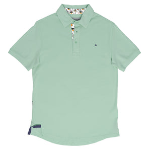 Men's Cotton Polo - Sage Green
