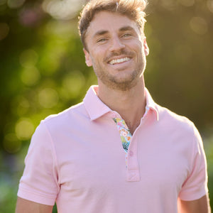 Men's Cotton Polo - Bermuda Pink