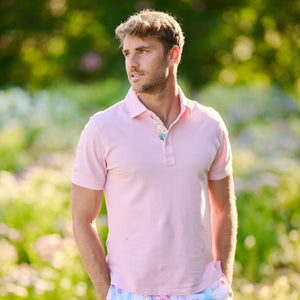 Men's Cotton Polo - Bermuda Pink