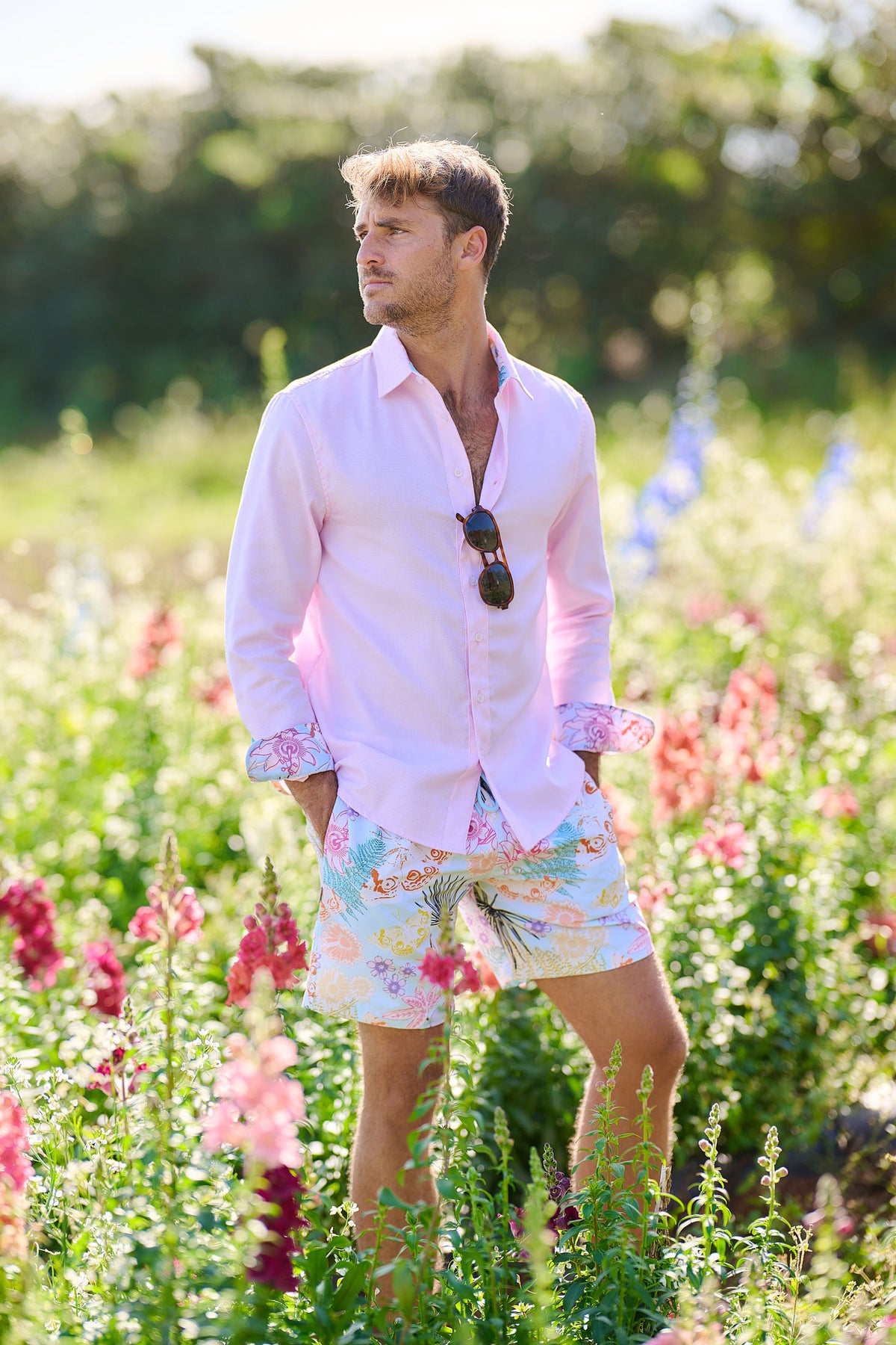 TABS Men's Button Down Casual Shirt - Freesia