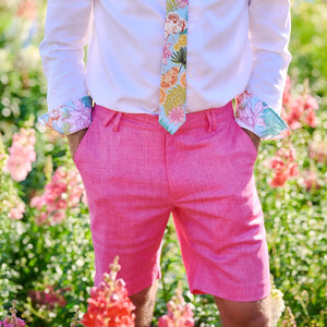 Men's Formal Bermudas - Pink Frangipani