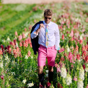 Men's Formal Bermudas - Pink Frangipani