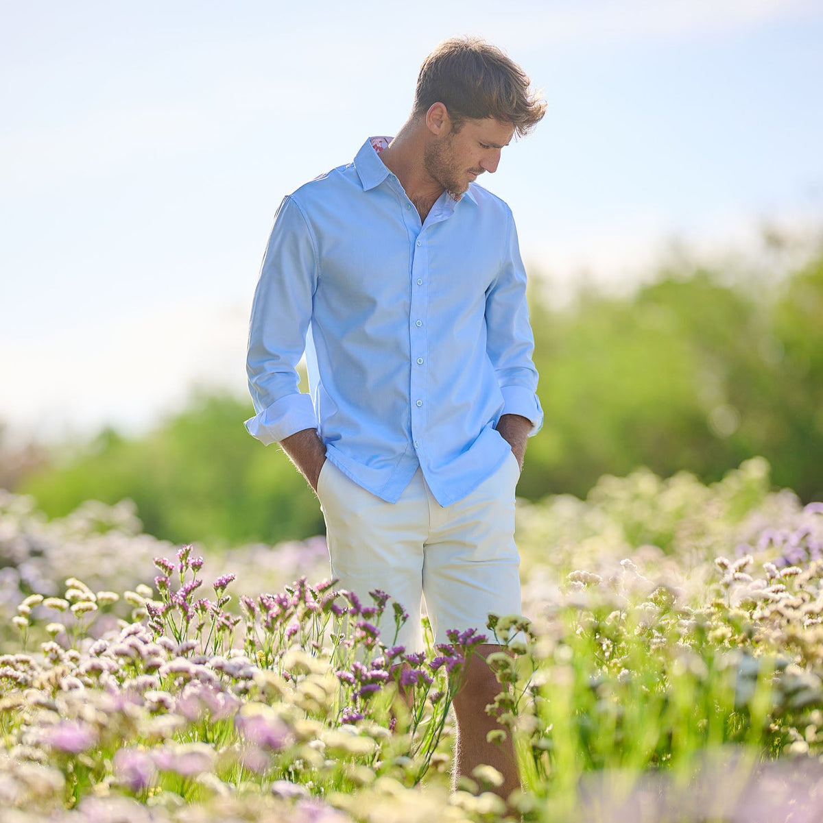 Men's Stretch Bermudas - Longtail White