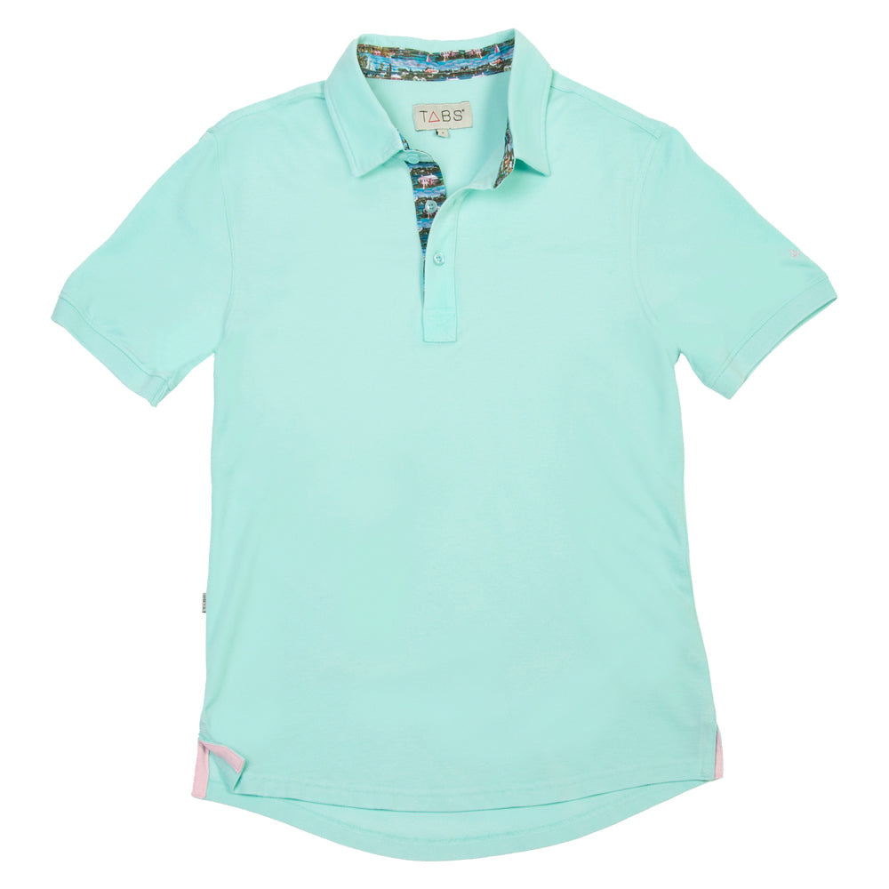 Men's Cotton Polo - TABS Turquoise