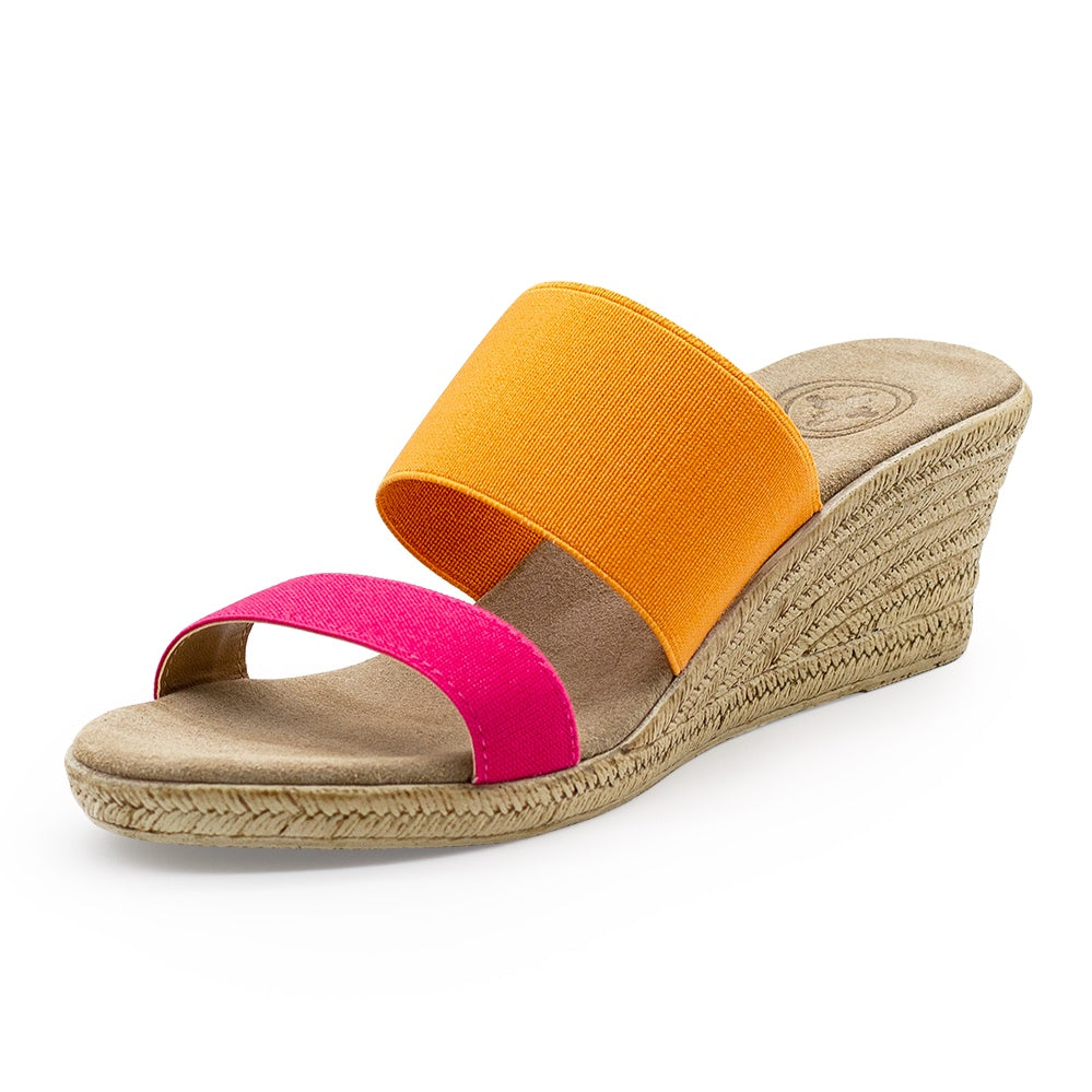 Charleston Shoe Co. Backless Cooper - Pink & Orange