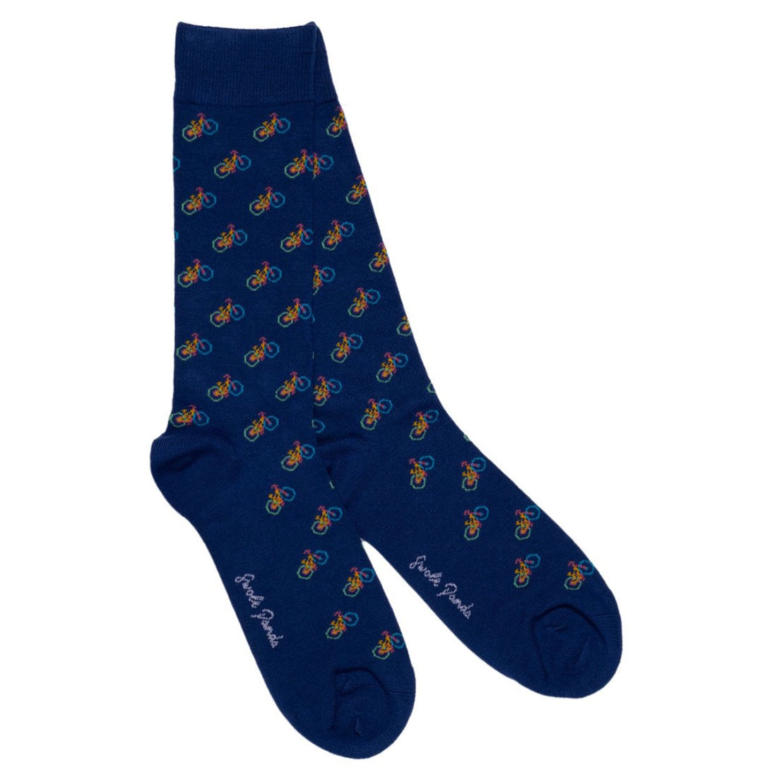 Swole Panda Socks - Blue Bicycle