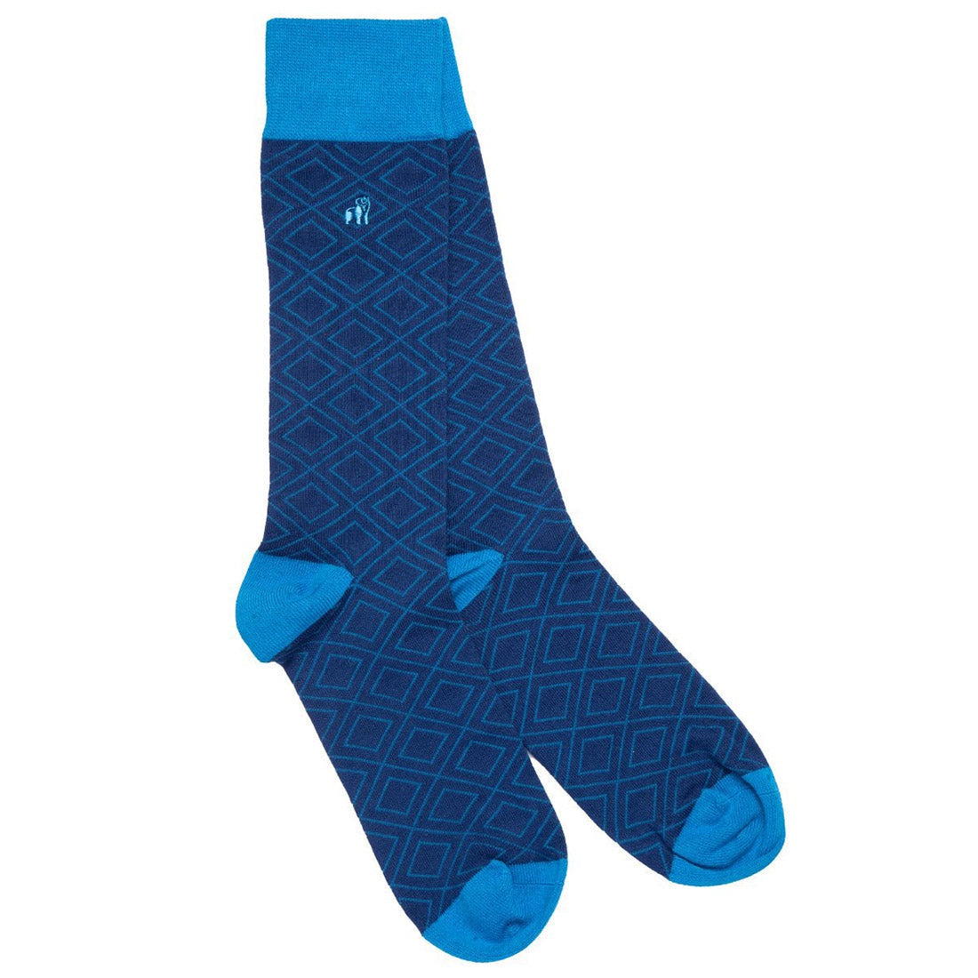Swole Panda Socks - Blue Diamonds