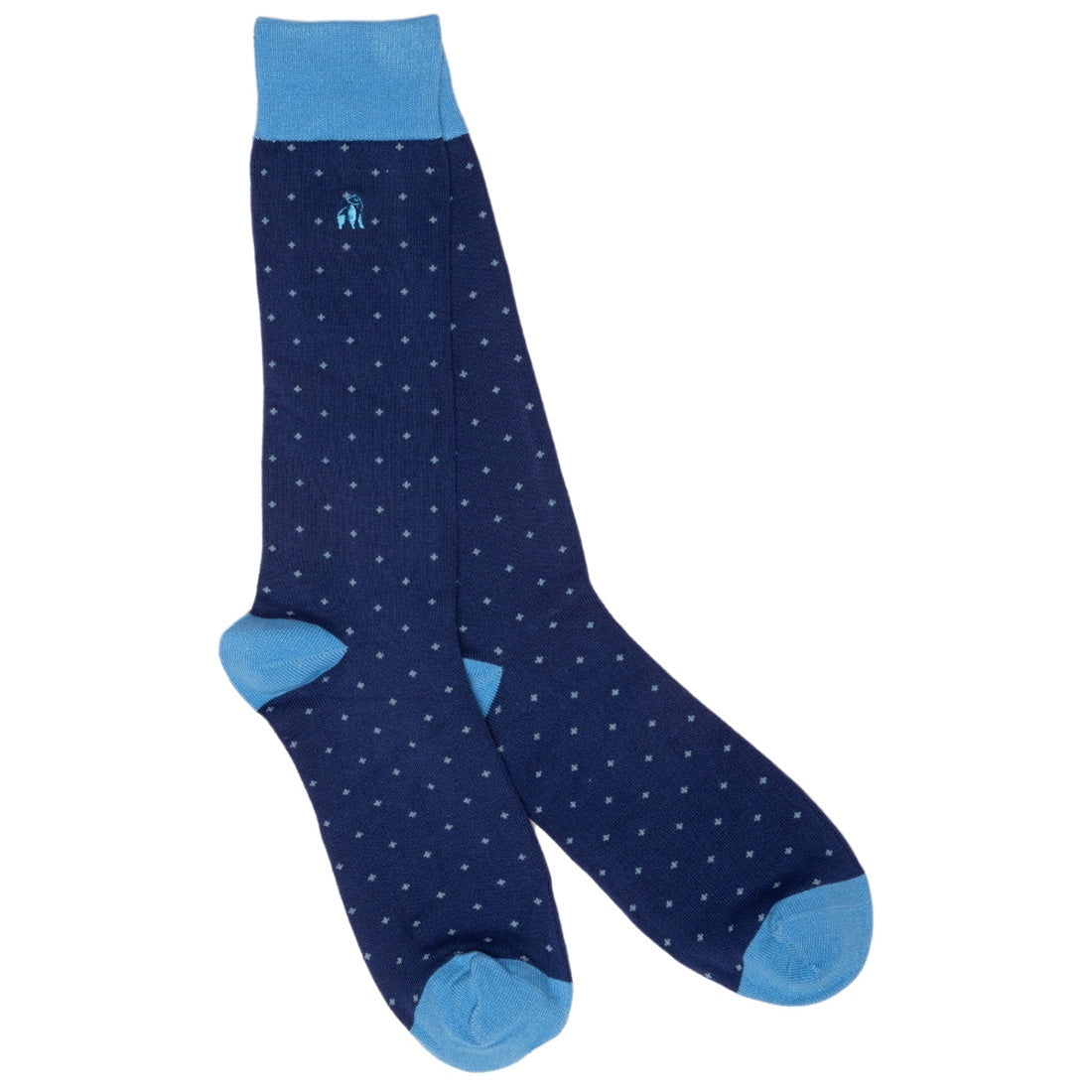 Swole Panda Socks - Blue Spotted