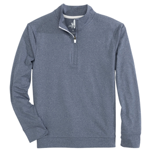 Johnnie-O Flex Jr. Performance 1/4 Zip Pullover - Heather Navy