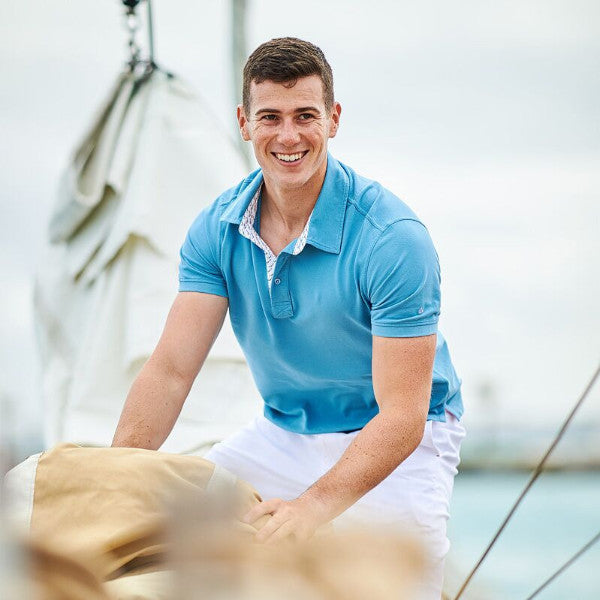 TABS mens Dusk Blue polo