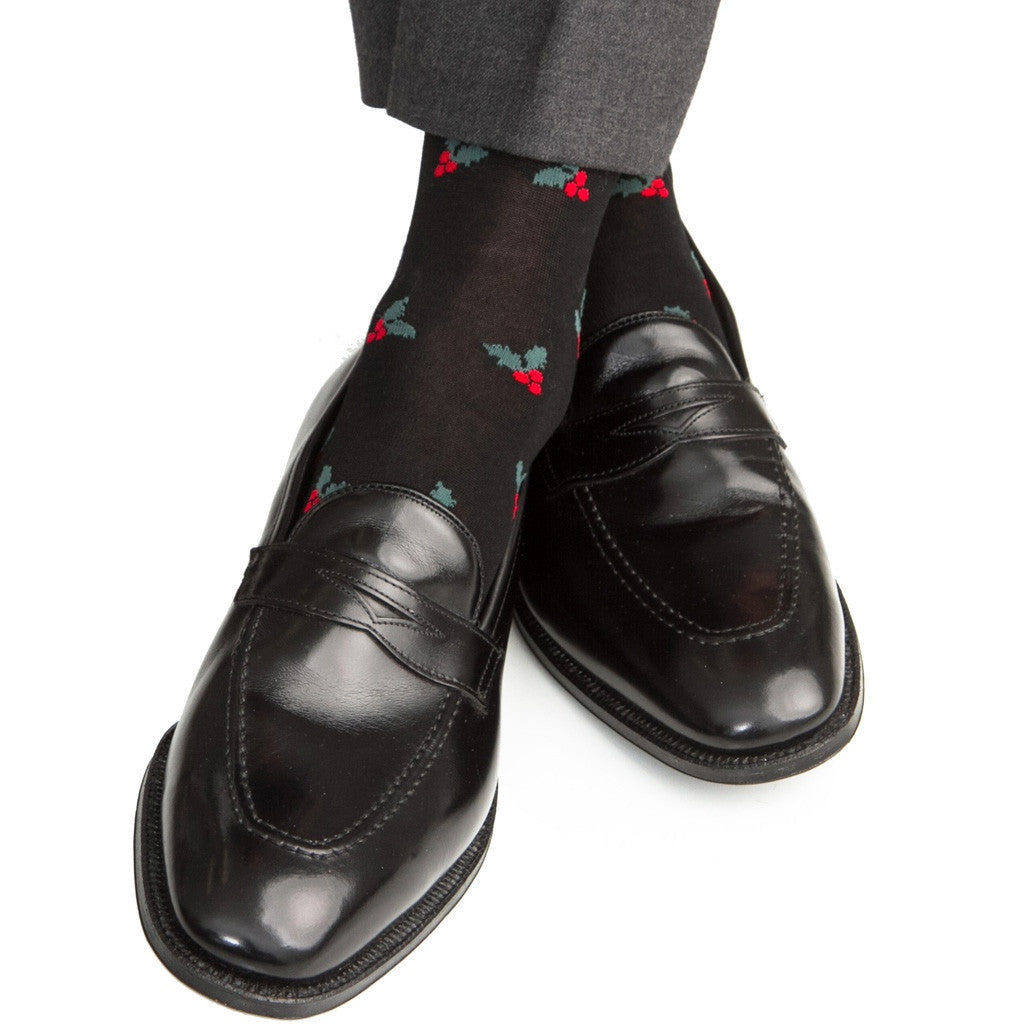 Dapper Classics Socks - Black Holly
